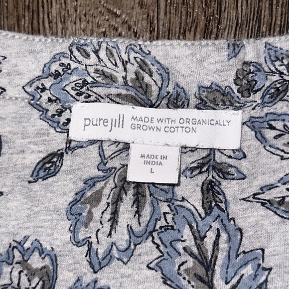 Pure Jill J Jill Kalamkari Print Knit Top 100% Organic Cotton - Picture 9 of 13